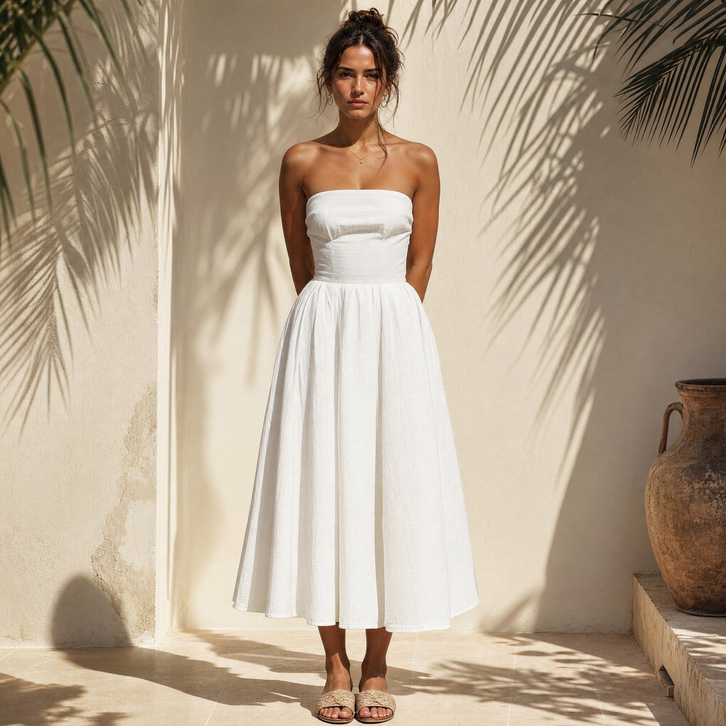 Strapless dress with Lift Bra