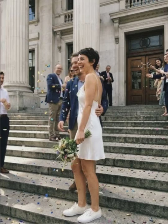 Ciralu · civil wedding, slip dress